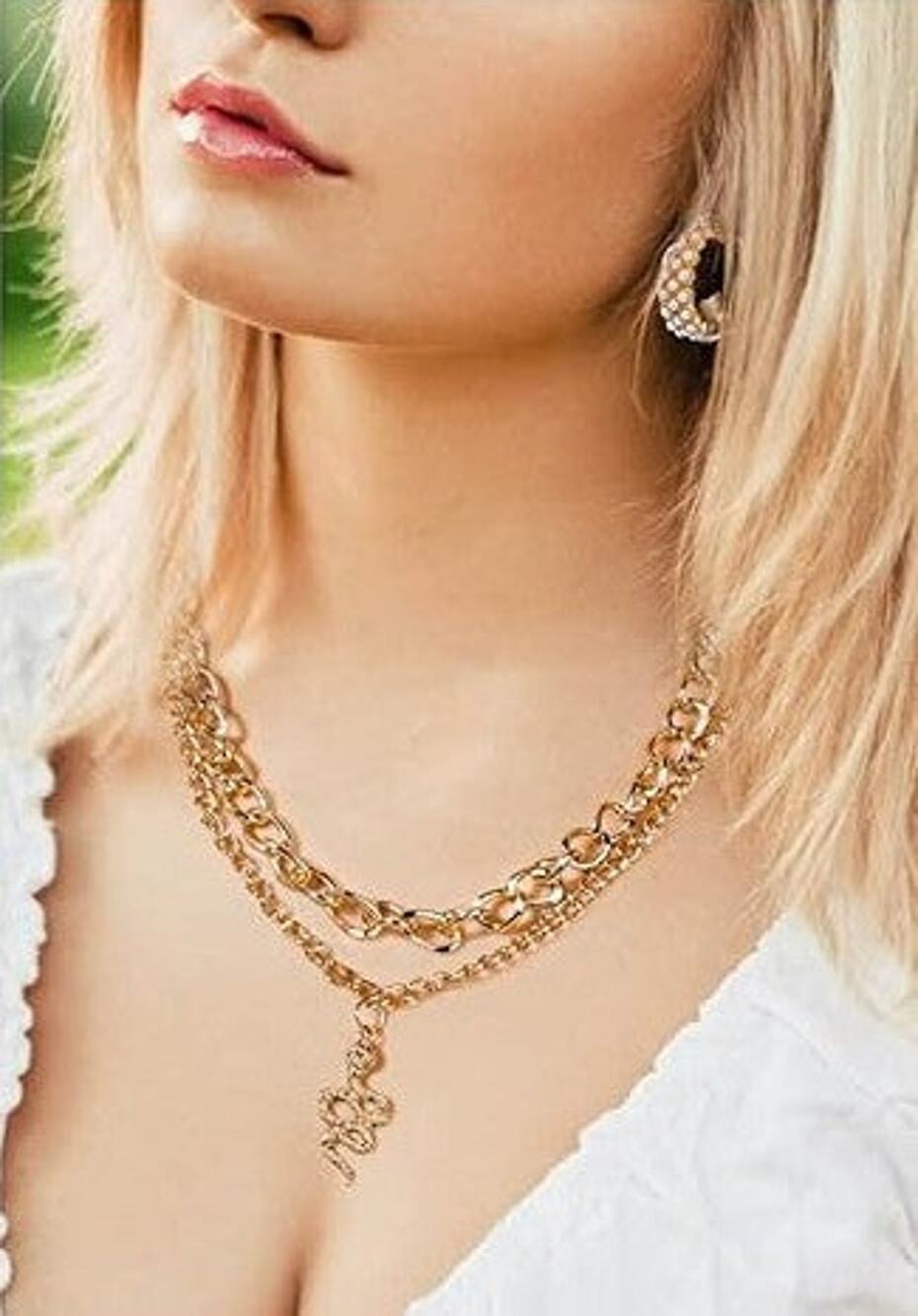 Fashion Necklaces-Gold Snake
